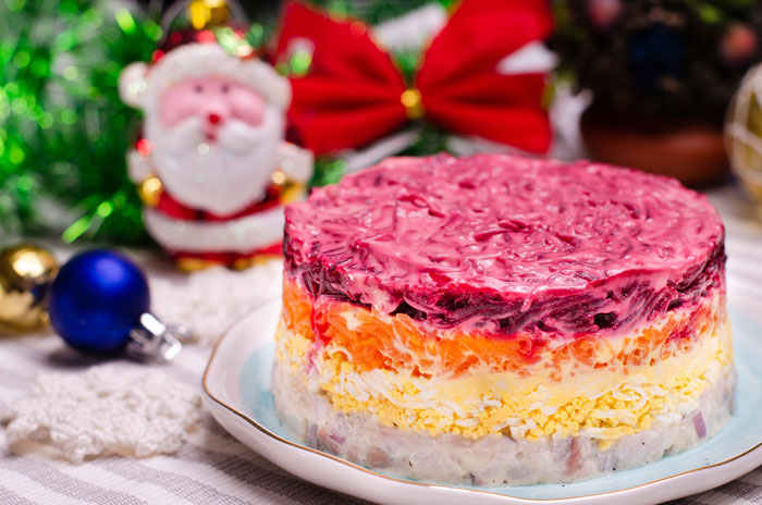 Selyodka Pod Shuboy, A Traditional Russian Christmas Food