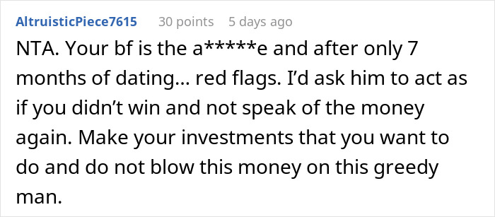 Boyfriend Loses It When Girlfriend Decides To Keep Her Lottery Winnings 'Under A Lock' Until She Gets Professional Financial Advice