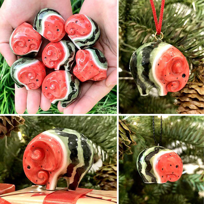 I Made Watermelephant Ornaments For This Christmas