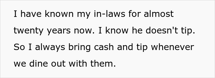 Man Blows Up After His In-Law Secretly Tips And ‘Embarrasses’ Him At A Restaurant, Family Drama Ensues Man Blows Up After His In-Law Secretly Tips And ‘Embarrasses’ Him At A Restaurant, Family Drama Ensues