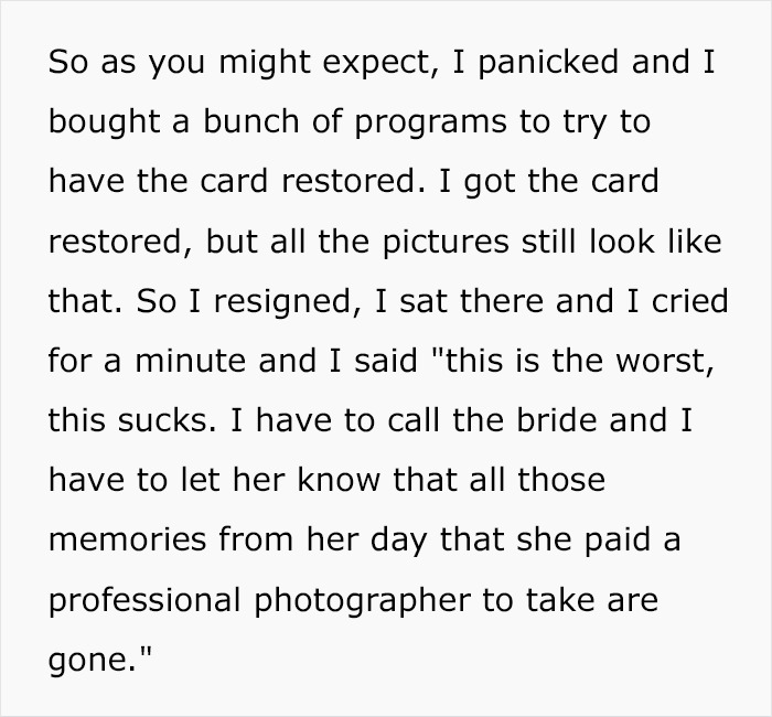 People Praise This Photographer For Honesty After He Breaks The Worst News To The Newlyweds As Their Wedding Photographer