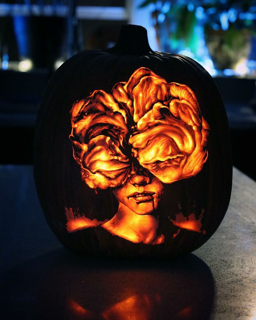 This Artist Takes Pumpkin Carving To Another Level And It's Scarily Good