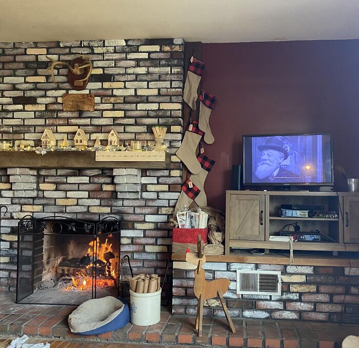 On The Couch In Front Of The Fire