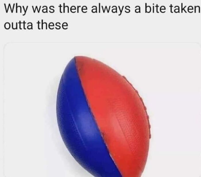 Who Remembers The Ones With A Built-In Whistle So When You Threw The Football The S*** Started Screaming