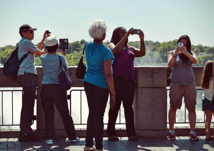 Tourists taking a photos