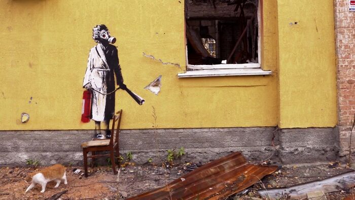 Banksy Comes Back With 7 New Wall Arts In Ukraine And They Touched People&rsquo;s Hearts