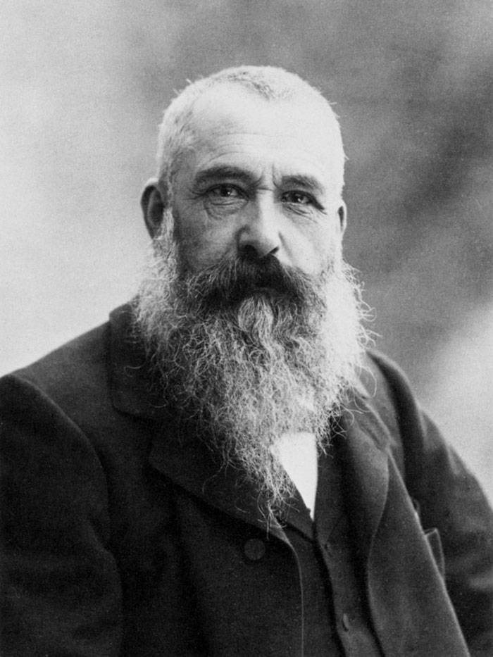 Portrait of French painter Claude Monet by Nadar in 1899, illustrating curious facts they don't teach you in art classes.