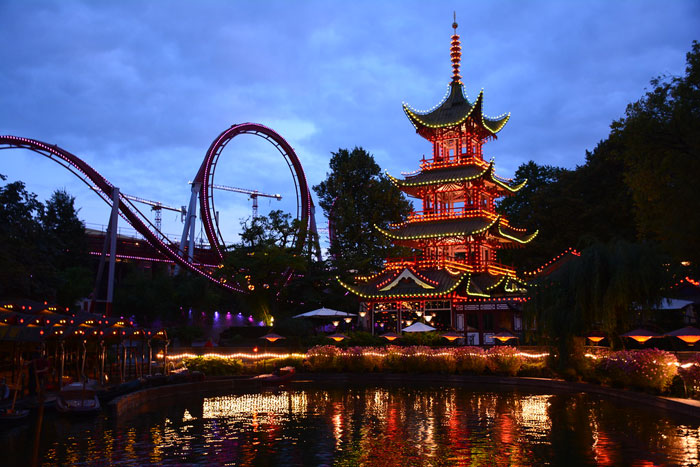 Tivoli Gardens In Copenhagen, Denmark