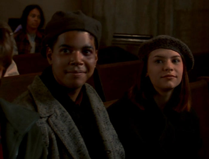 Angela wearing a beret 