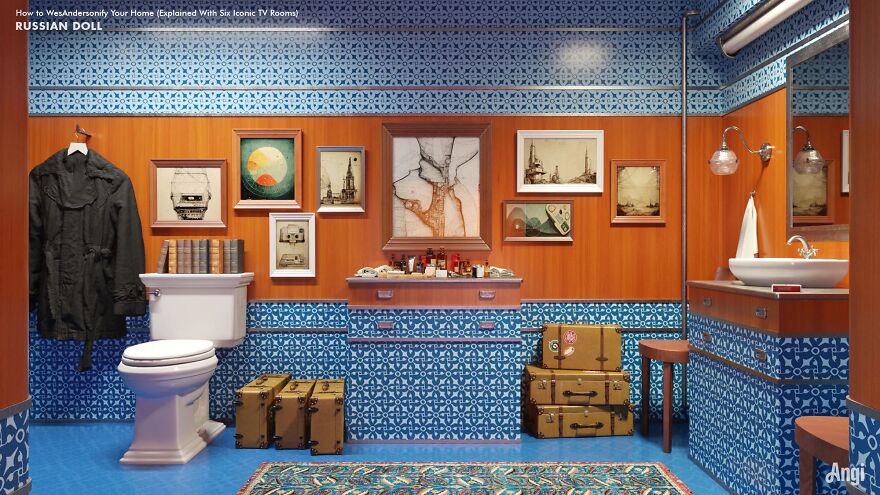 Whimsical, Bright And Symmetrical: 6 Rooms From Popular TV Shows Redesigned In Wes Anderson's Iconic Style