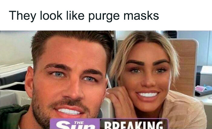 Couple posing for selfie with overly edited faces highlighting fake Instagram reality and unrealistic photo filters.