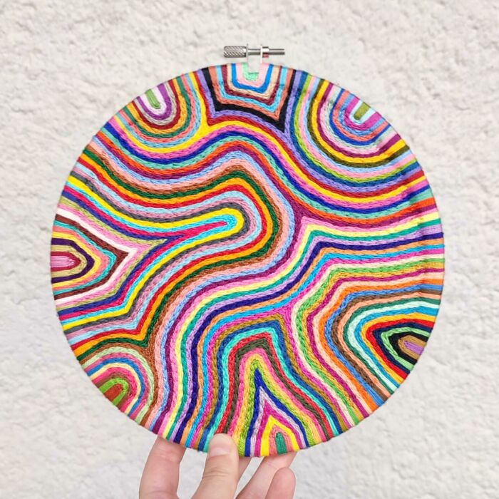 114 Colors, Each Line Is From A Different Thread