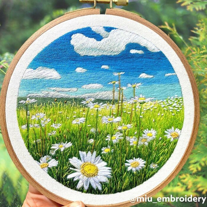 A Sunday Afternoon, 6” Hoop