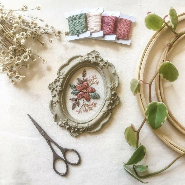 Back In 2020, During Lockdown, This Was My First Embroidery Project! Not Perfect But I Really Love It!