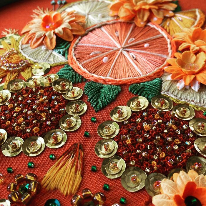 Cross Posting This Citrus And Sunflower Sugar Skull