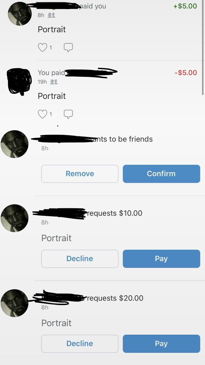 Beggar Randomly Came Up To Me And Drew A Portrait That Looked Nothing Like Me