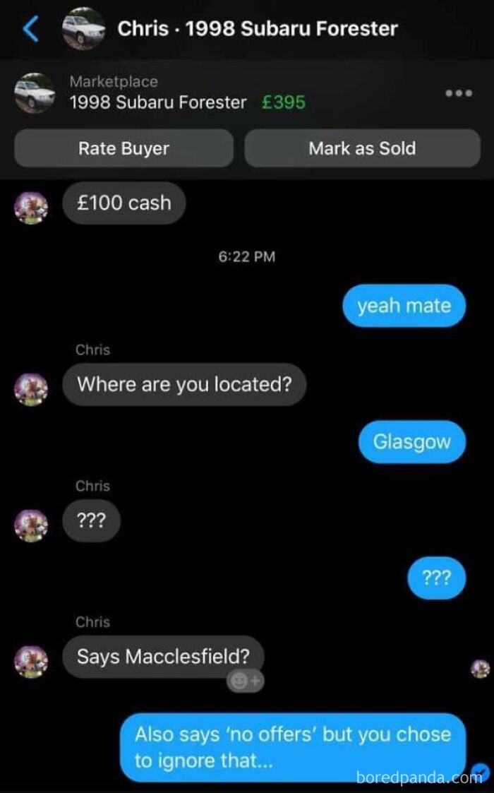 Marketplace Beggar Suffers From Selective Reading