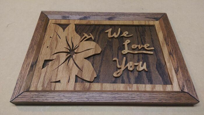 Made The Wifey A Gift For Mother's Day. First Time Scrolling. Not Perfect, But Learned A Lot