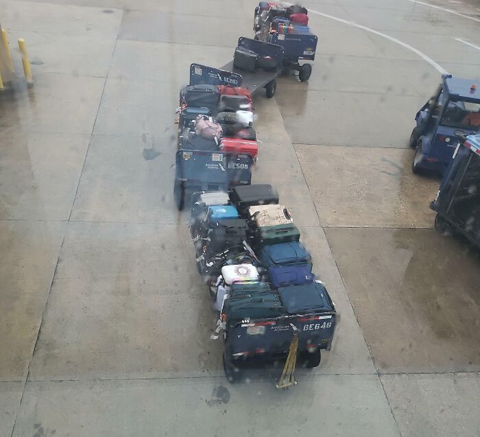 American Airlines Leaving My Bags Out In The Rain
