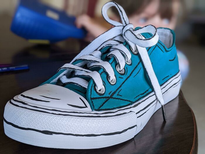 I Painted Comic Book Shoes This Week And I Think I've Started An Obsession