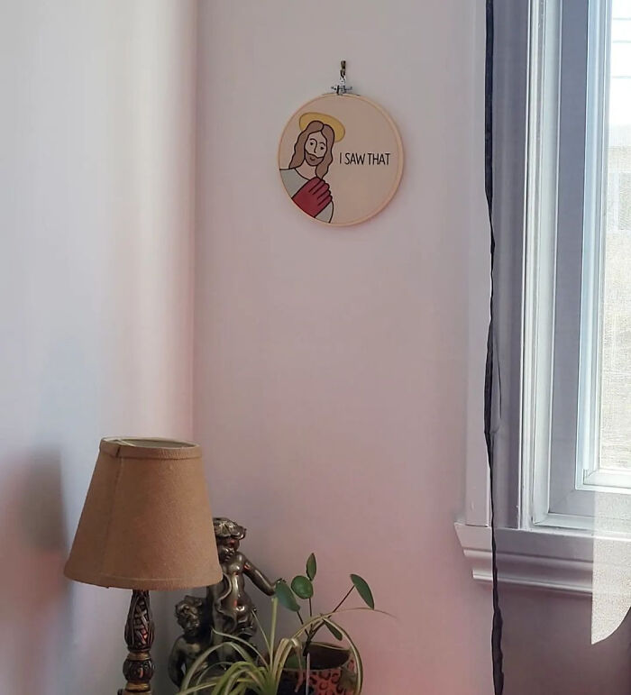 I Made This Embroidery As A Gift To My Religious Grandma And She Loved It!