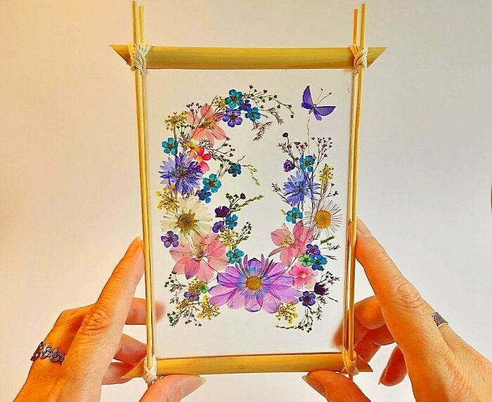 I Make Pressed Frames From Real Dry Flowers