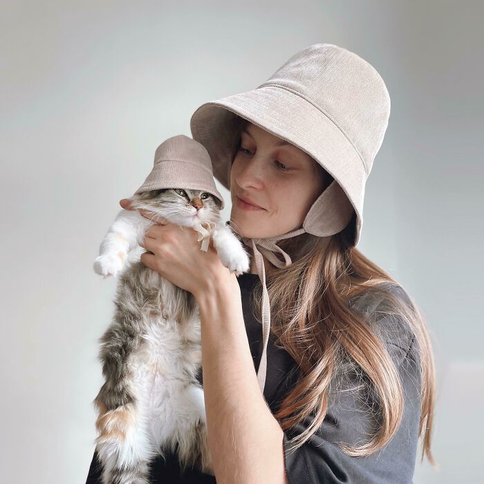 Today I Sewed A Bucket Hat For My Kitten