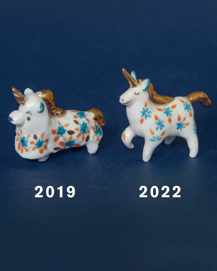 3 Years Of Progress With My Ceramics! Can’t Wait To See What This Will Look Like In The Next 3 Years