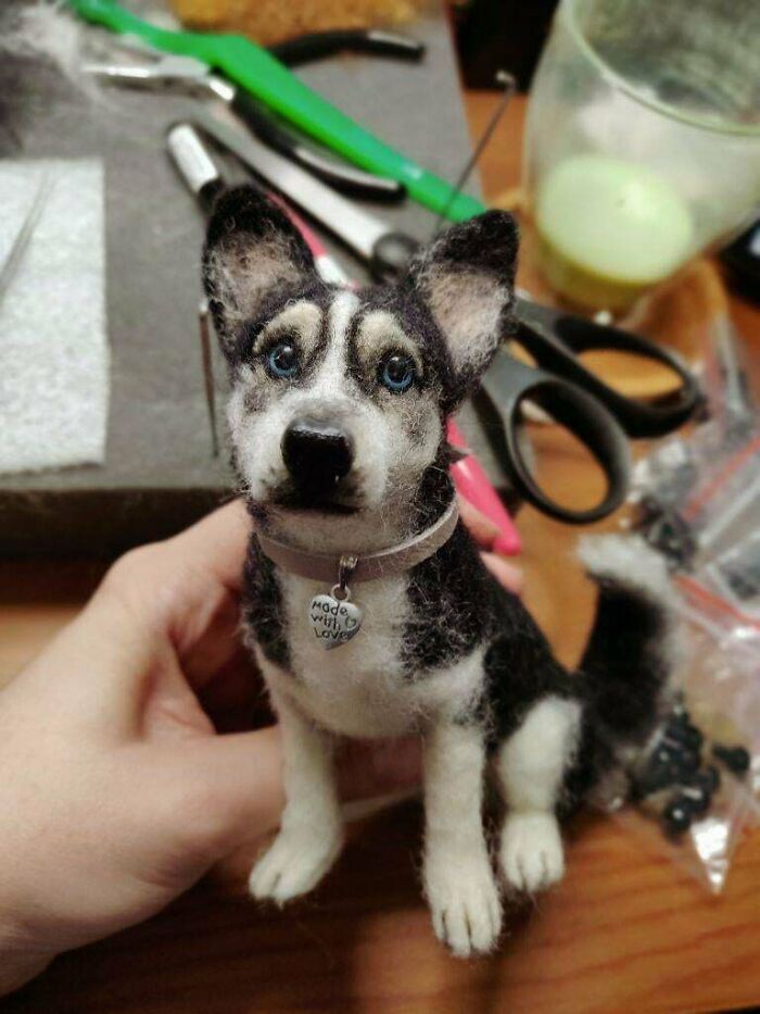 Needle Felted Dog Miniature