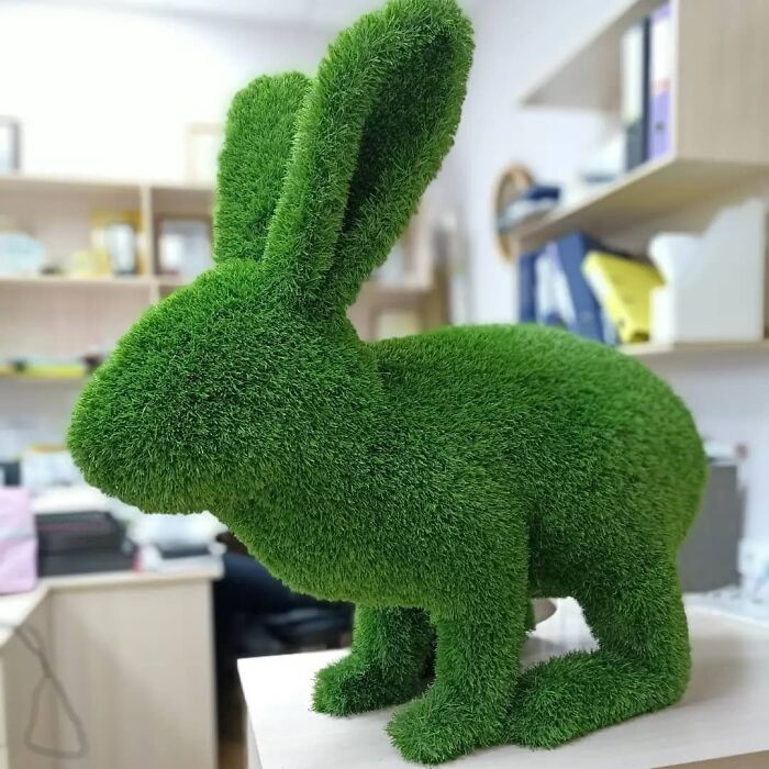 Made A Wire Frame. I Wrapped It In Scotch Tape. Then I Glued On The Artificial Grass