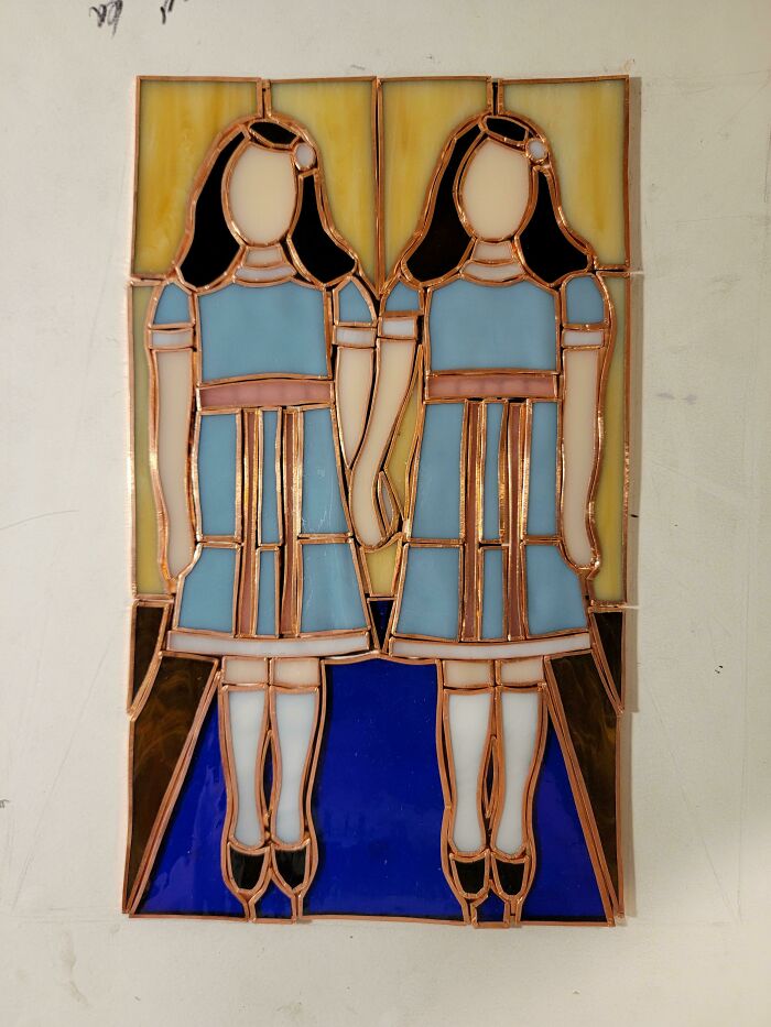 Done Foiling My Newest Stained Glass, Ready For Soldering