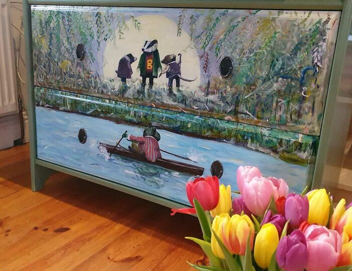 Baby Changing Table I Painted For My Nephew. Wind In The Willows