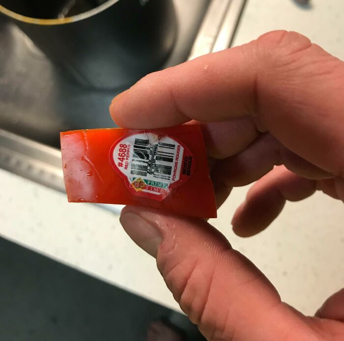 After 3 Years Of Marriage I Just Found Out My Wife Cuts Around The Sticker Instead Of Peeling It Off