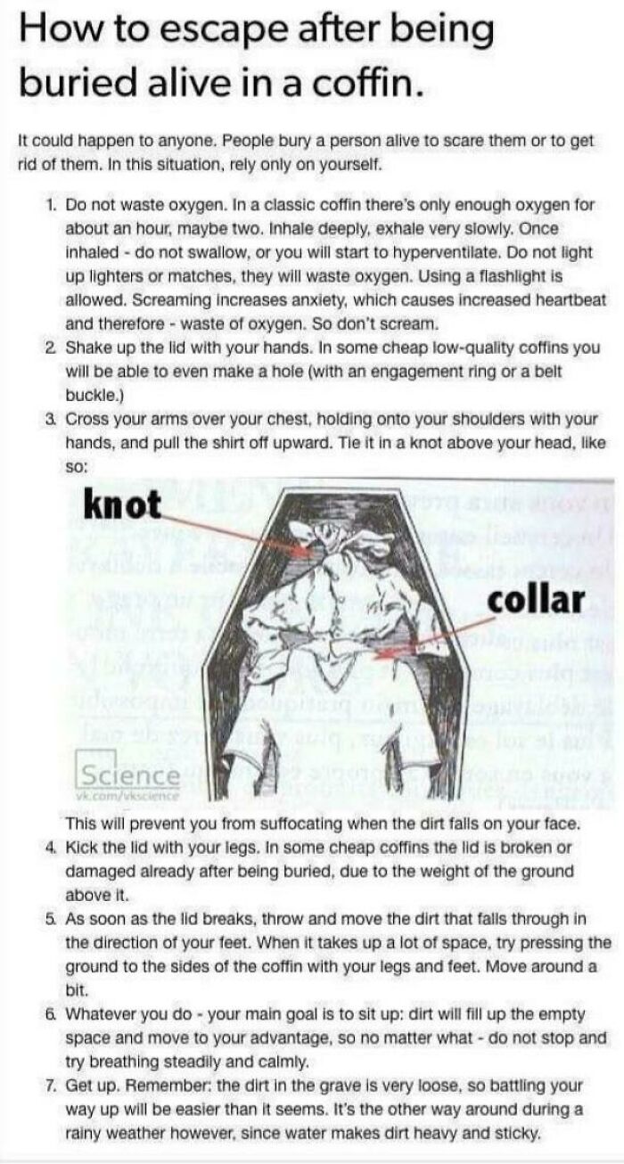 How To Escape Being Buried Alive