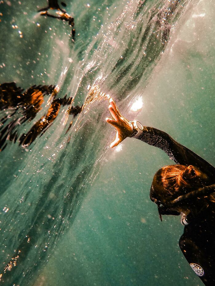 ITAP Of My Diving Instructor Reaching The Surface