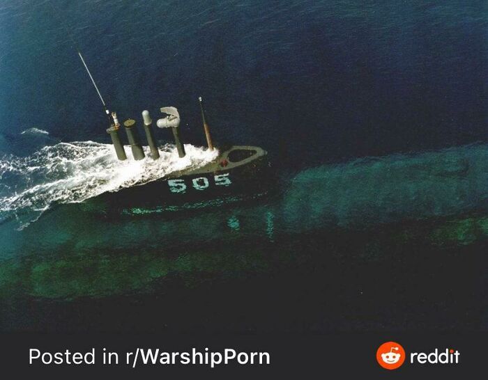 Submarine Just Breaching The Surface