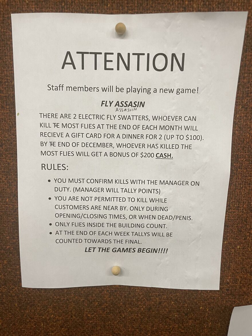 Our Newest Game At Work Lol