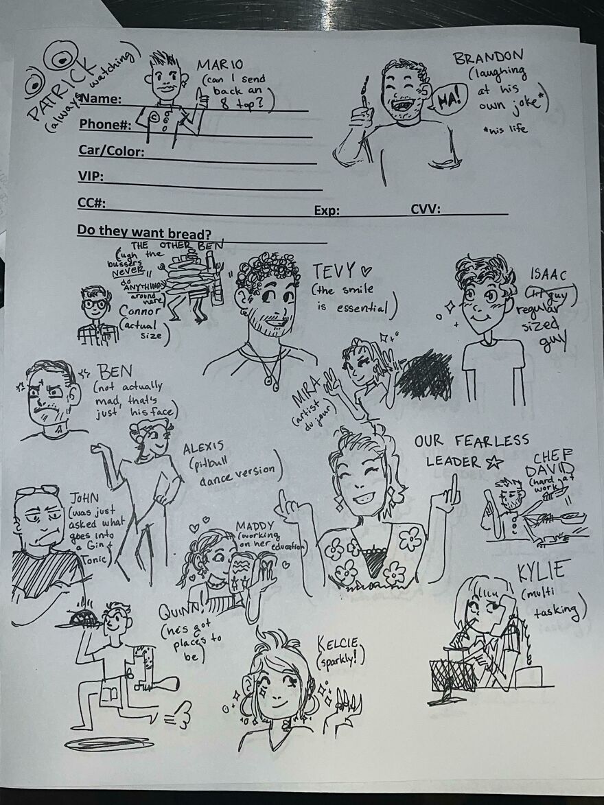Co Worker Drew Everyone Working On The Floor Tonight Co Worker Drew Everyone Working On The Floor Tonight