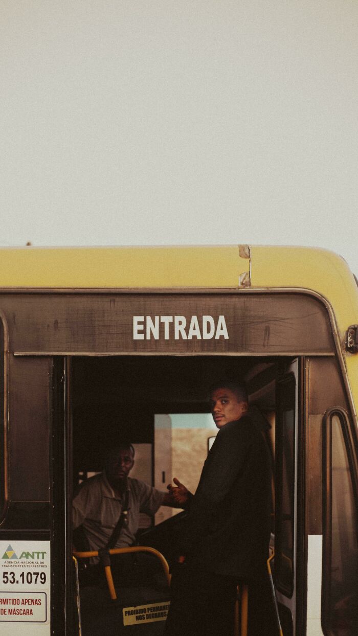 My Friend Talking To The Bus Driver