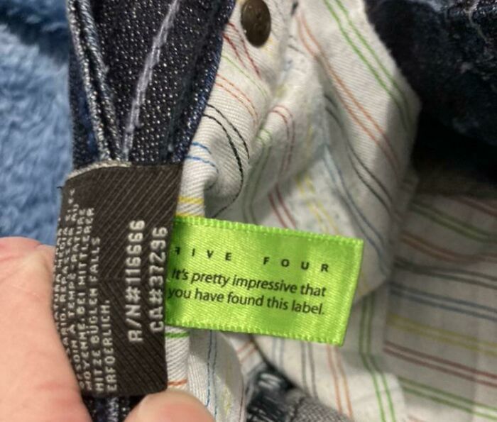 Hidden Underneath A Bigger Tag On The Inside Of My Jeans