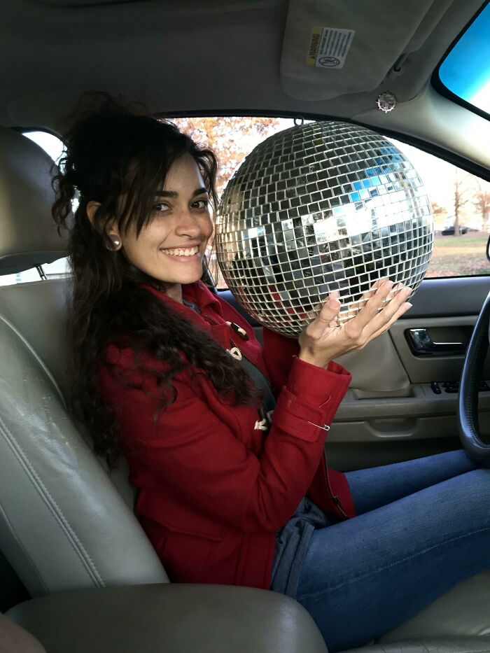 Found This Disco Ball - Expected It To Be Flimsy, Made Of Styrofoam But Its Actually Very Heavy And Nice!
