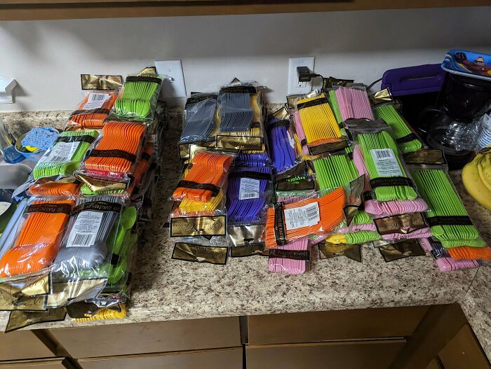 Found A Lifetime Supply Of Knives, Spoons, And Forks At Party City