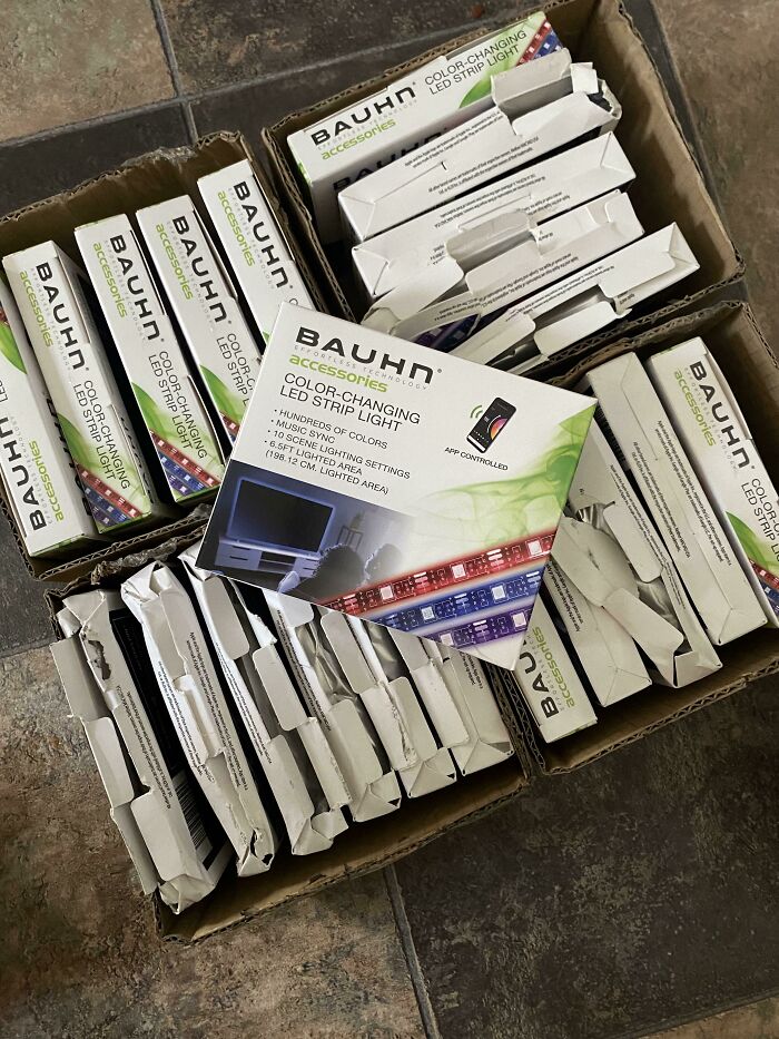 Saw Someone On Here Say They Found A Bunch Of LED Lights Once. I Thought “Omg I Want To Find Some”… Well I Found 25 Boxes Last Night