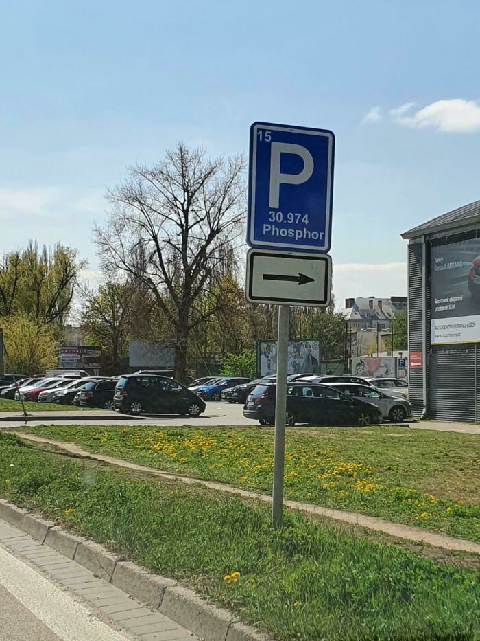 There Is (Parking) Lot Of Chemistry Between Me And This Sign