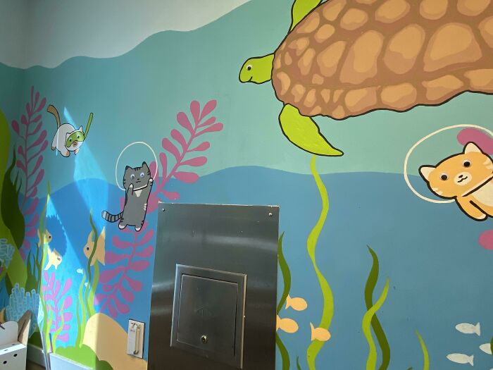 Someone Forgot To Paint The Eyes On The Animals At My Work. I Wonder How Long It’s Gonna Take For My Other Coworkers To Notice