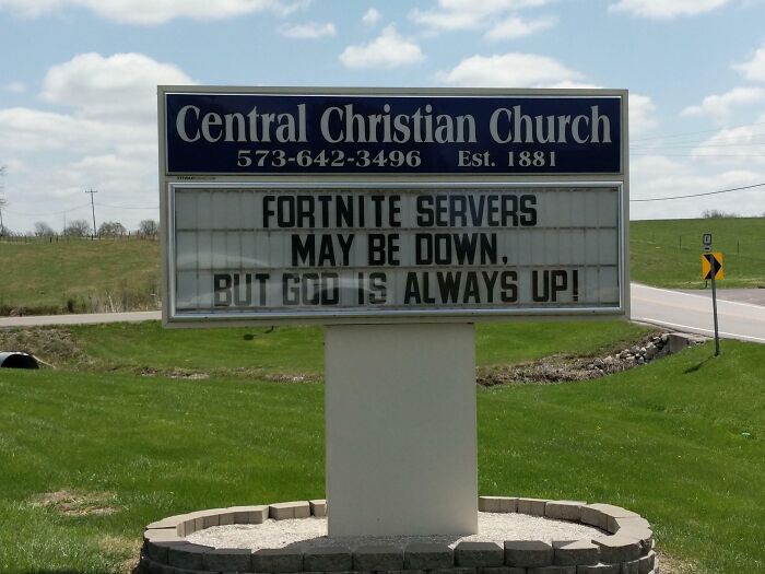 This Sign Said, "I'm Not Like Other Pastors, I'm A Cool Pastor"