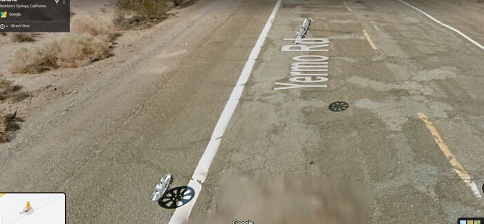 Google Car Loses Hubcaps!