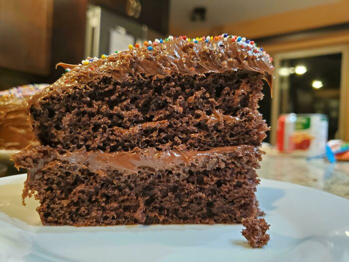 A Cake My Fiancee Made Me. Nothing Fancy, But It Tastes Like Gourmet To Me