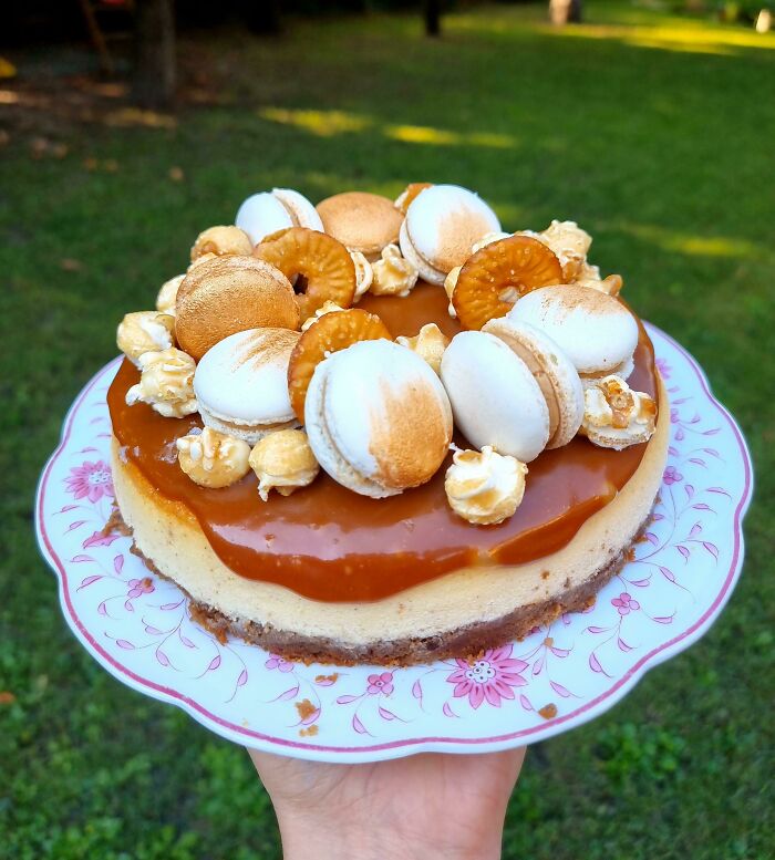 Homemade Salted Caramel Cheesecake