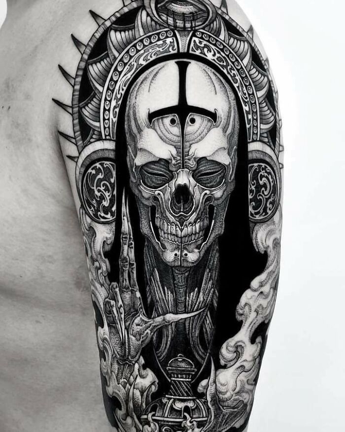 Badass Piece By © O One Art At Bloodcandy Tattoo In Busan, South Korea